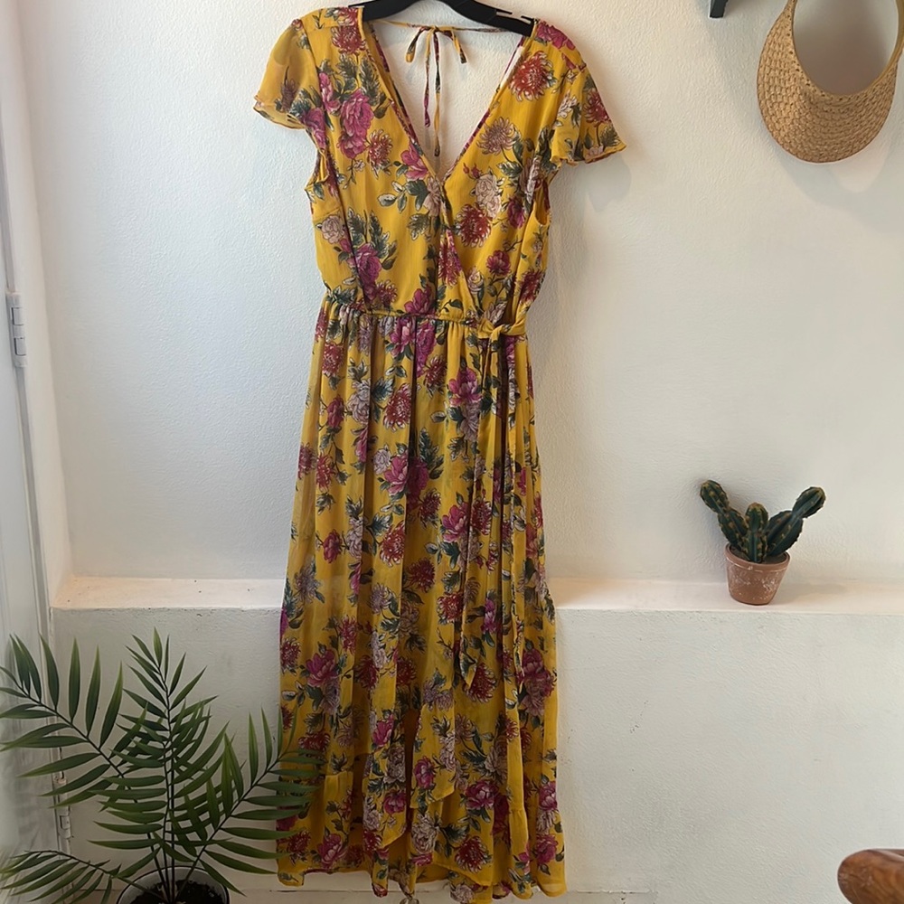 Yellow Floral Gipsy Dress